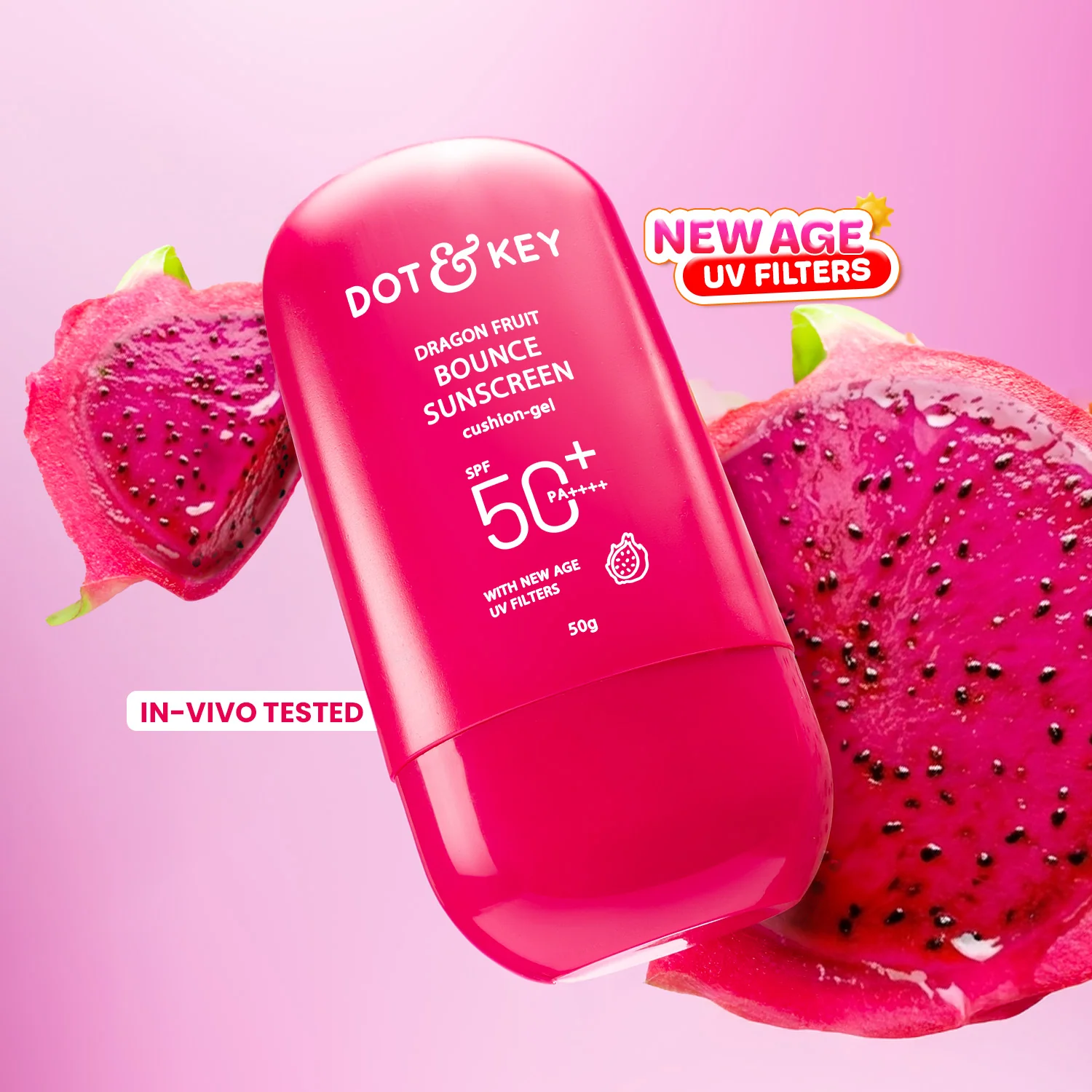 Dot & Key Dragon Fruit Bounce Sunscreen In-Vivo Tested SPF 50+ PA++++