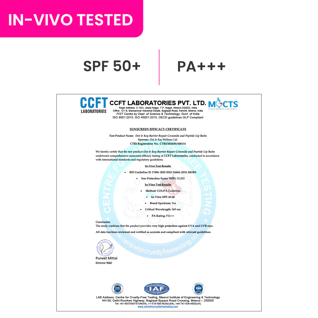 Ceramide + Peptide Lip Balm In-Vivo Tested SPF 50+ PA+++ - Image 10