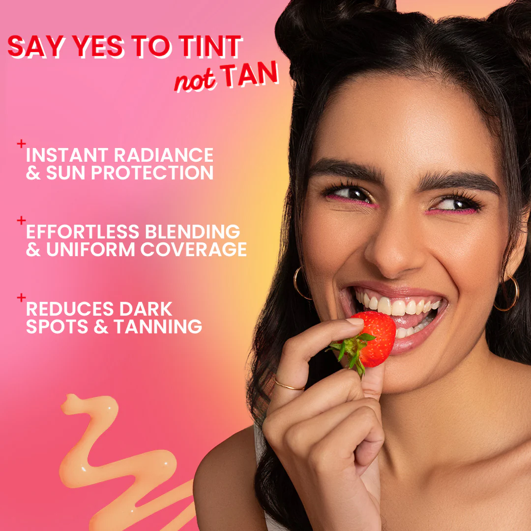 Strawberry Dew Tinted Sunscreen, In-Vivo Tested SPF 50+ PA++++ - Image 29