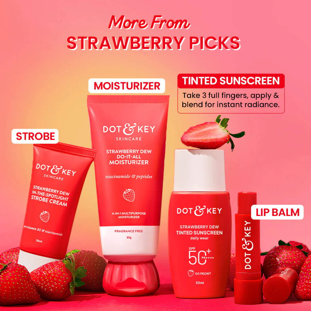 Strawberry Dew Tinted Sunscreen, In-Vivo Tested SPF 50+ PA++++ - Image 12