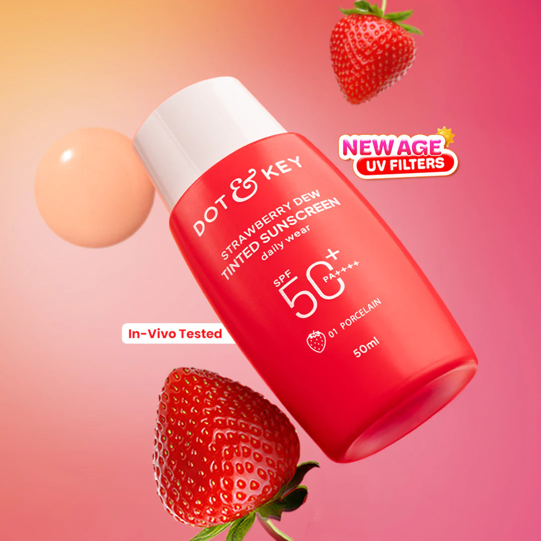 Strawberry Dew Tinted Sunscreen, In-Vivo Tested SPF 50+ PA++++ - Image 13