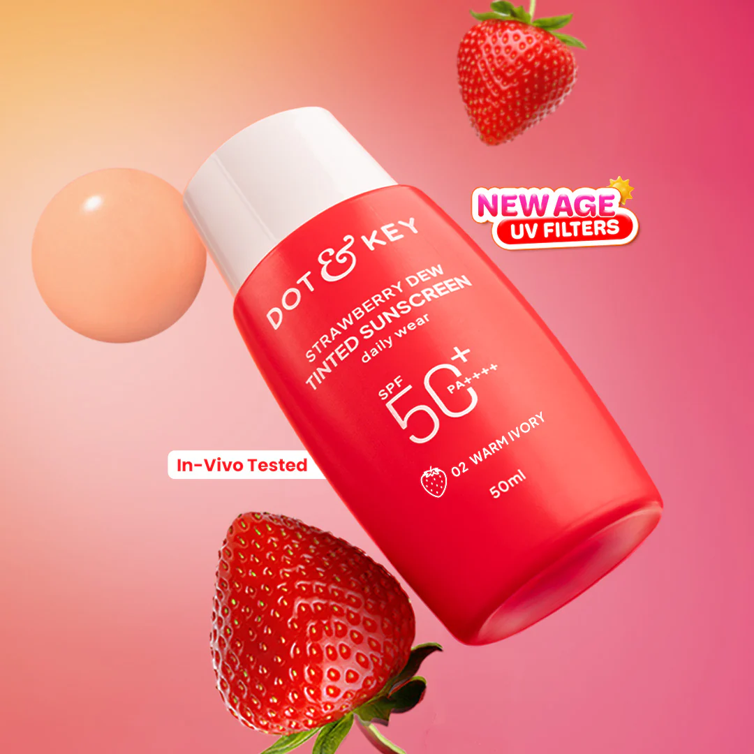 Strawberry Dew Tinted Sunscreen, In-Vivo Tested SPF 50+ PA++++ - Image 17