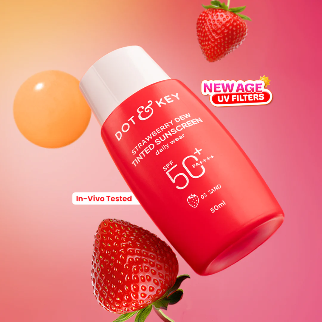 Strawberry Dew Tinted Sunscreen, In-Vivo Tested SPF 50+ PA++++ - Image 19