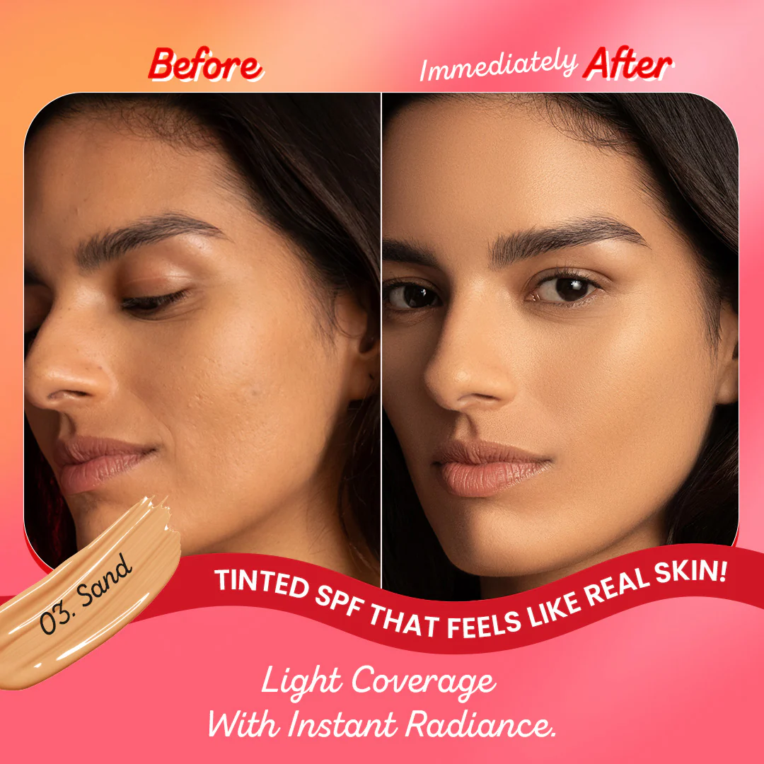 Strawberry Dew Tinted Sunscreen, In-Vivo Tested SPF 50+ PA++++ - Image 20