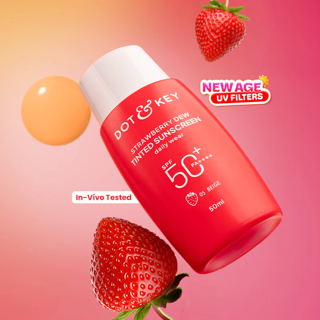 Strawberry Dew Tinted Sunscreen, In-Vivo Tested SPF 50+ PA++++ - Image 21