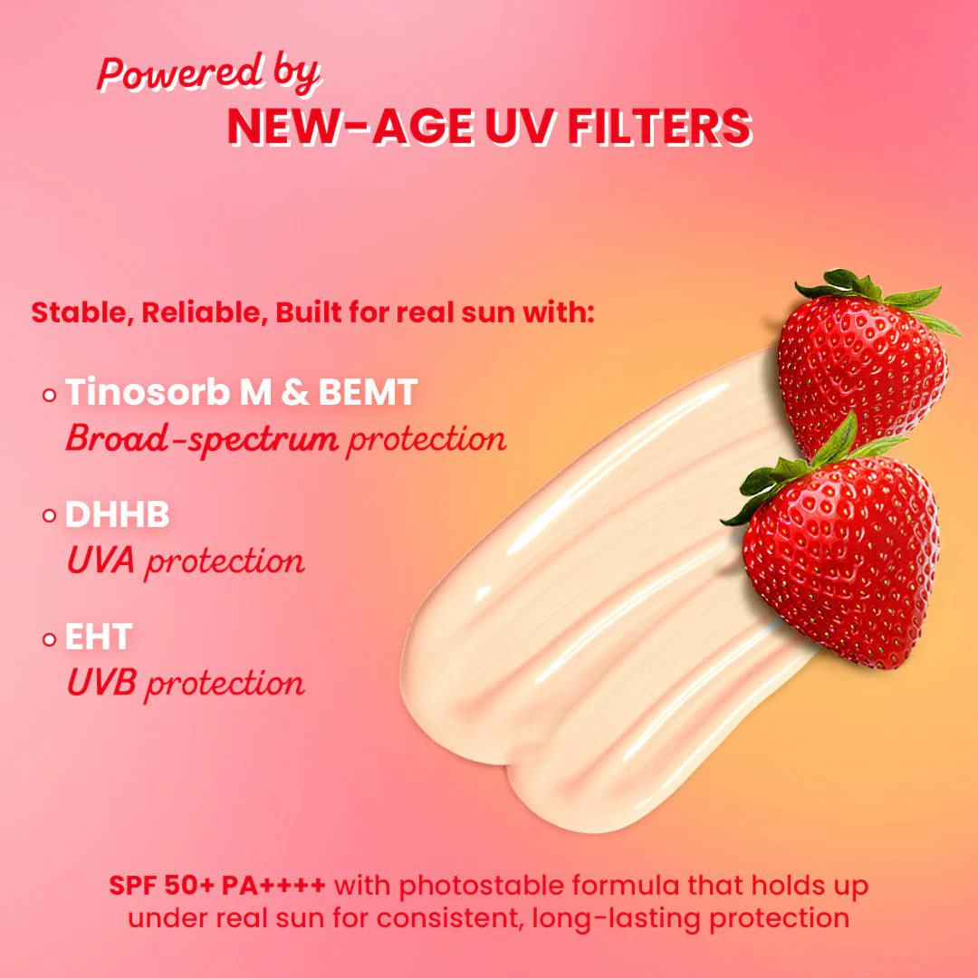 Strawberry Dew Tinted Sunscreen, In-Vivo Tested SPF 50+ PA++++ - Image 3
