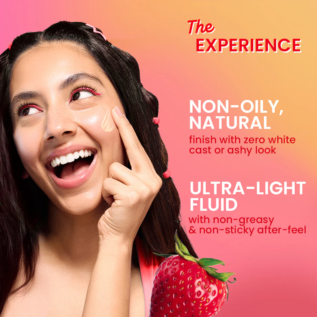 Strawberry Dew Tinted Sunscreen, In-Vivo Tested SPF 50+ PA++++ - Image 7