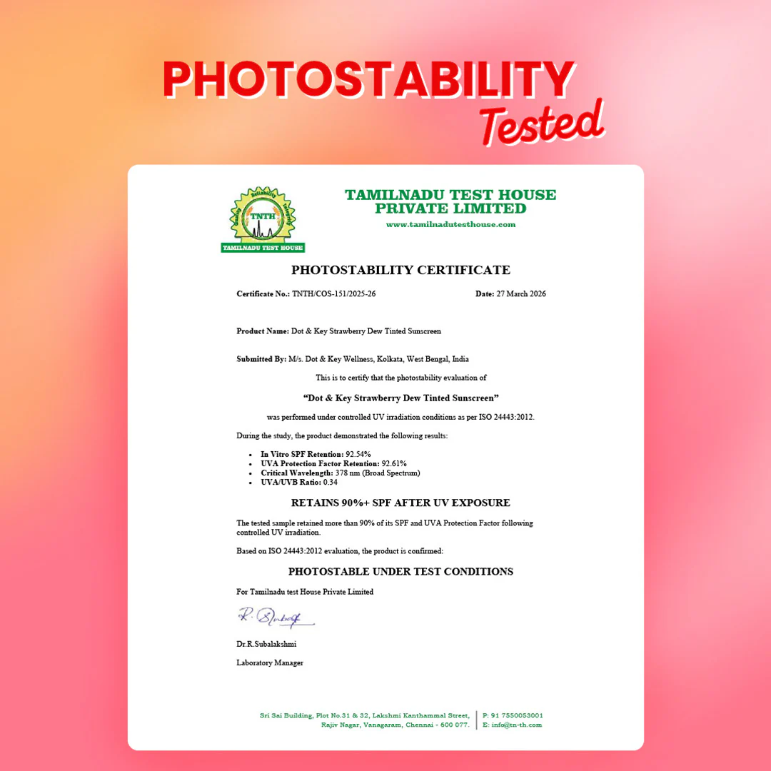 Strawberry Dew Tinted Sunscreen, In-Vivo Tested SPF 50+ PA++++ - Image 9