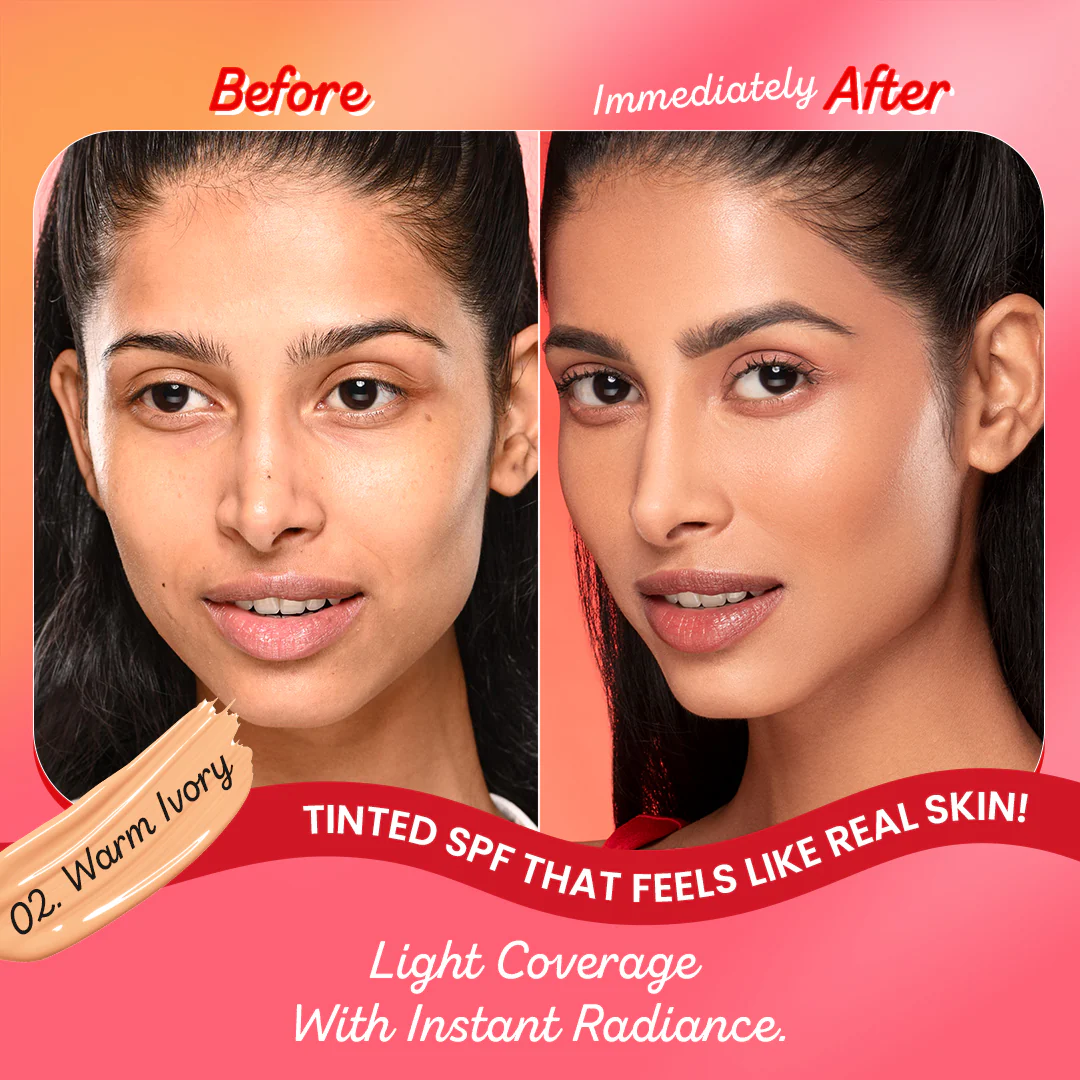 Strawberry Dew Tinted Sunscreen, In-Vivo Tested SPF 50+ PA++++ - Image 23