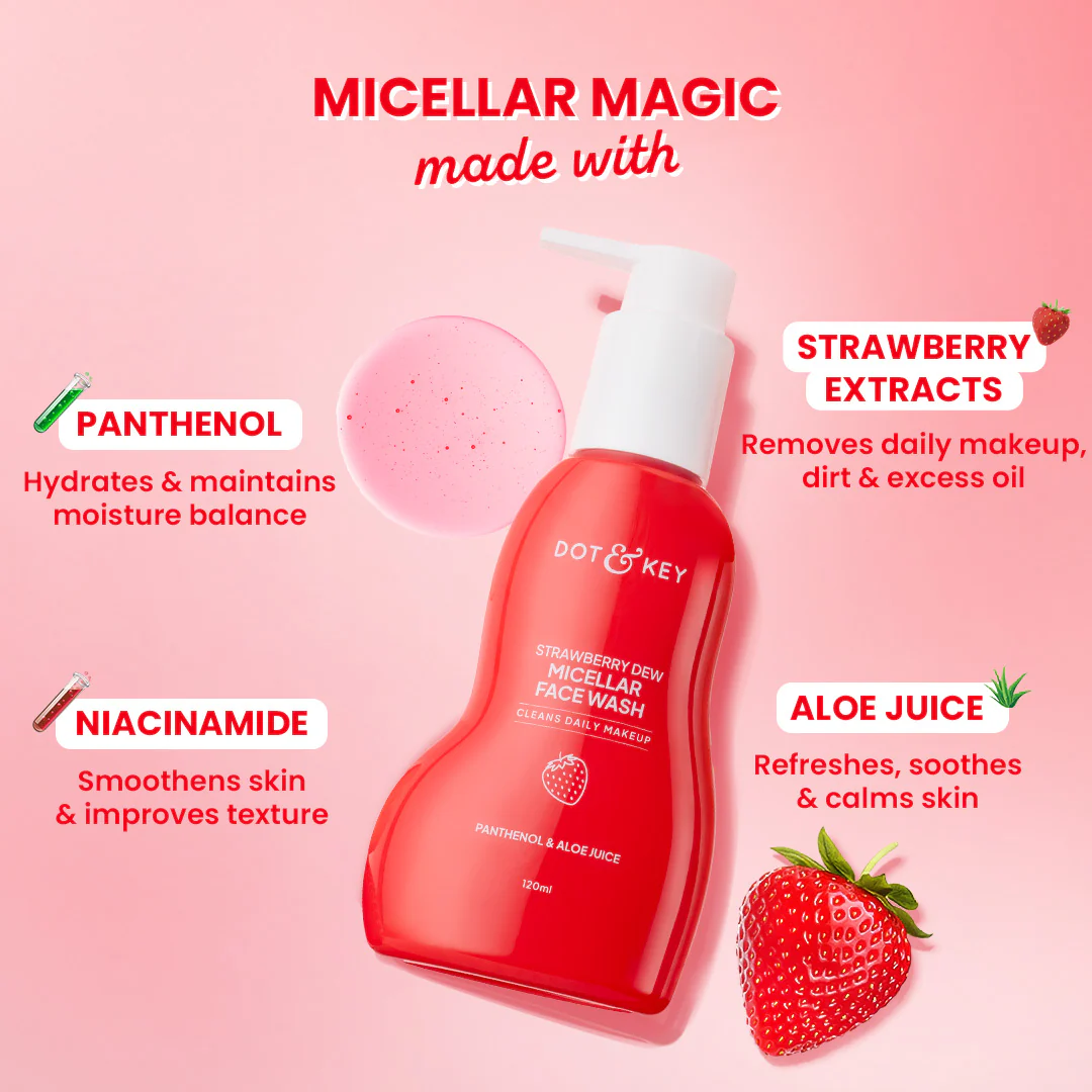 Strawberry Dew Micellar Face Wash - Image 3