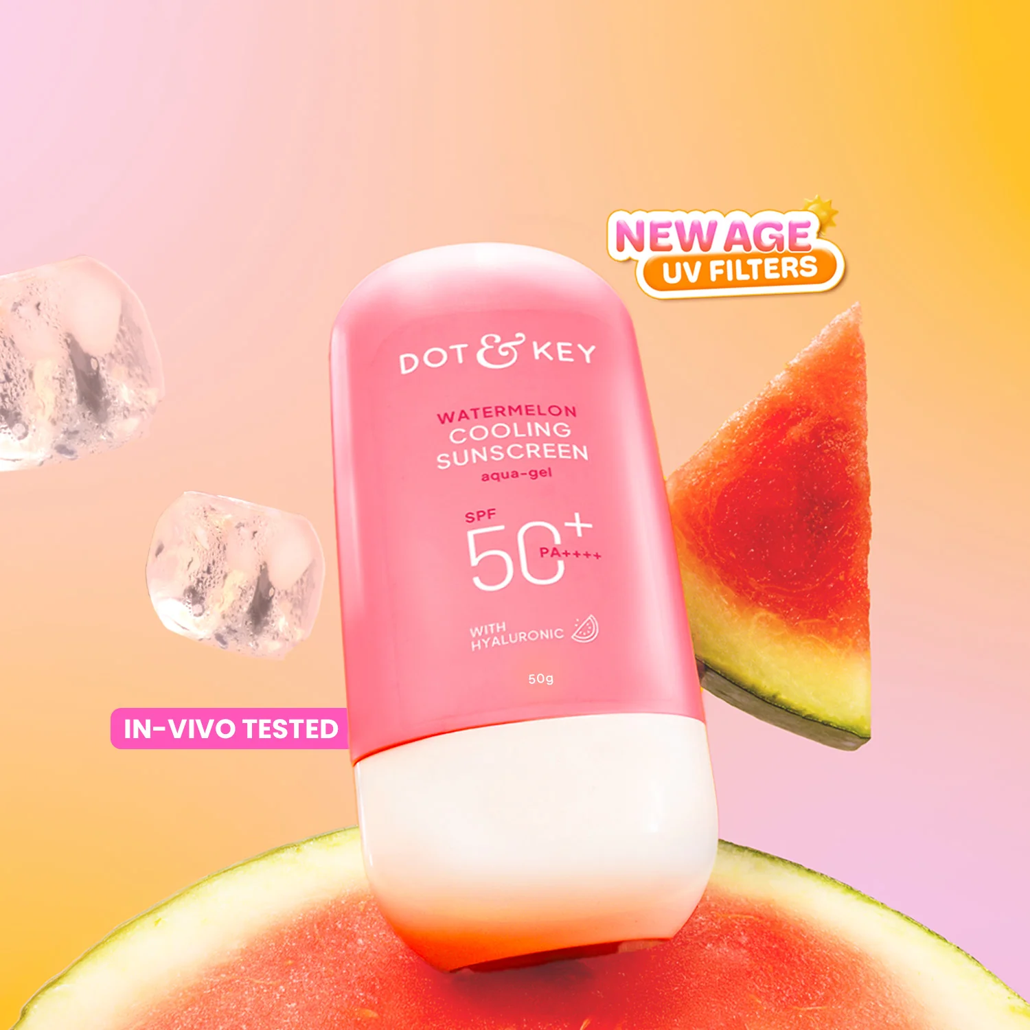 Watermelon Cooling Sunscreen, IN-VIVO Tested SPF 50+ PA++++